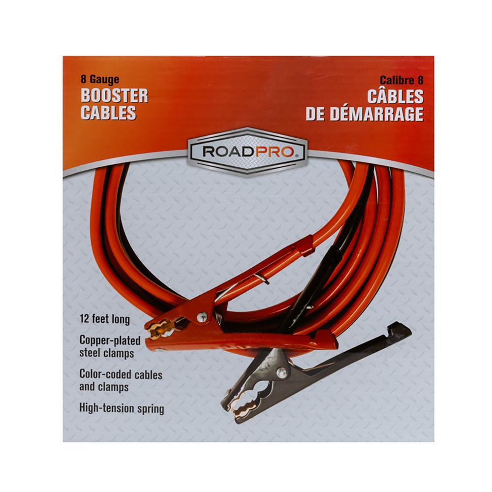 RoadPro 8 Gauge Booster Cables