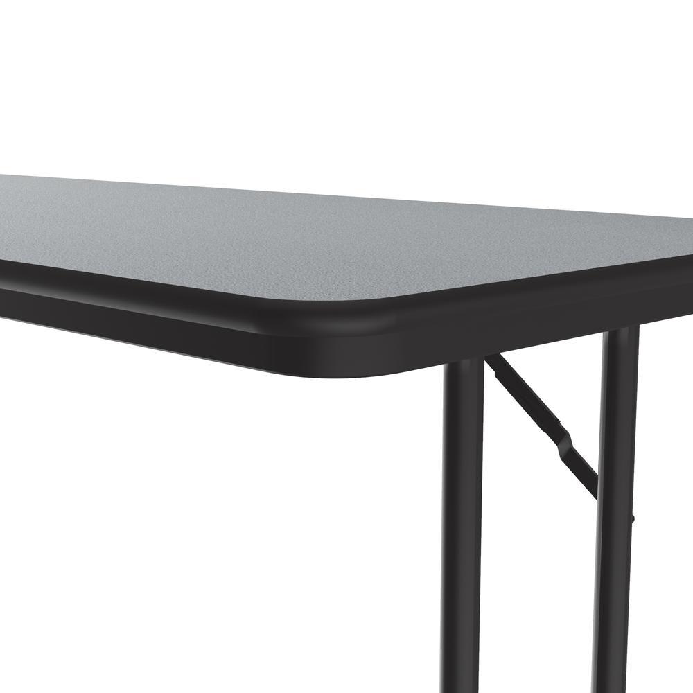 Correll Inc. Commercial Laminate Folding Seminar Table with Off-Set Leg, 24x60" RECTANGULAR, GRAY GRANITE BLACK