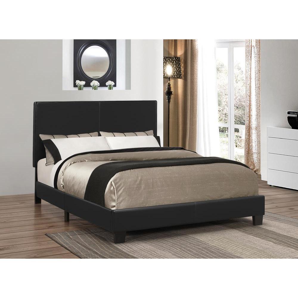 Coaster Mauve Upholstered Twin Bed Casual, Black