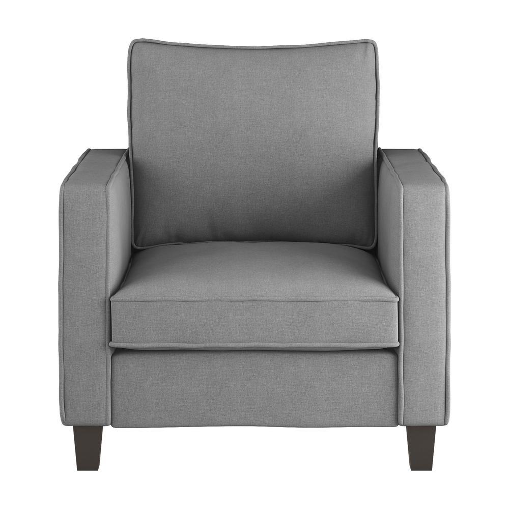 CorLiving Georgia Light Grey Fabric Accent Chair, Light Grey