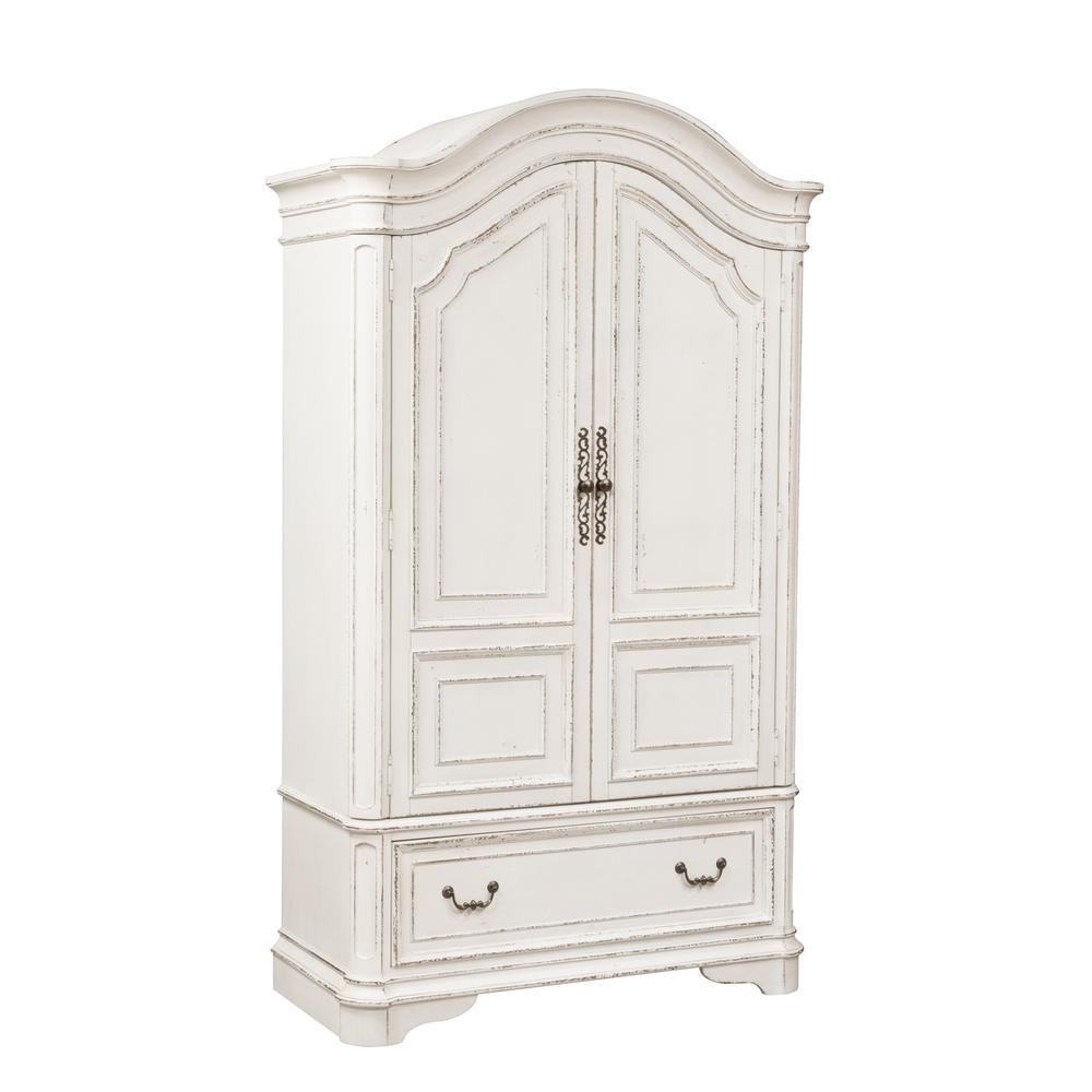 Liberty Furniture Armoire (244-BR-ARM), Antique White Finish