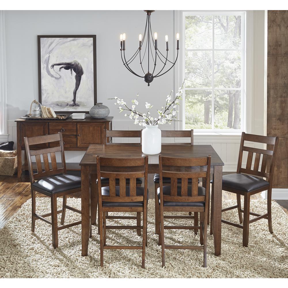 A-America Furniture Mason 54" Square Gather Height Dining Table, with (1) 18" Butterfly Leaf