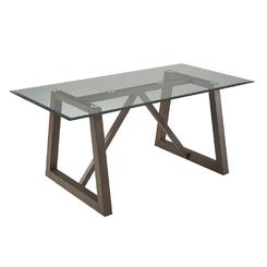 A-America Furniture Palm Canyon 72" Glass Trestle Table
