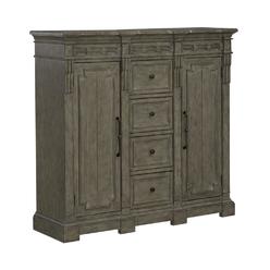Liberty Furniture 4 Drawer 2 Door Chesser Traditional Brown