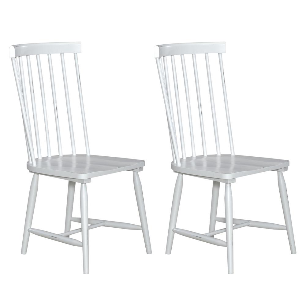 Liberty Furniture Spindle Back Side Chair - White - Set of 2 Farmhouse White