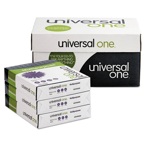 Universal Studios Deluxe Multipurpose Paper, 98 Bright, 20 lb Bond Weight, 8.5 x 11, Bright White, 500 Sheets/Ream, 10 Reams/Carton