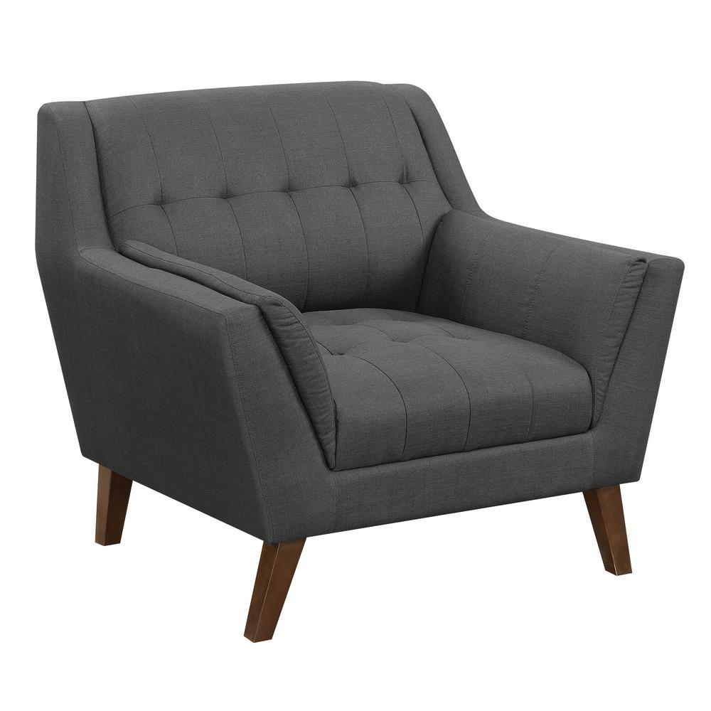 Wallace & Bay Browning Accent Chair, Charcoal Pebble
