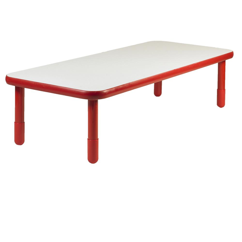 Angeles BaseLine® 72" x 30" Rectangular Table - Candy Apple Red with 18" Legs