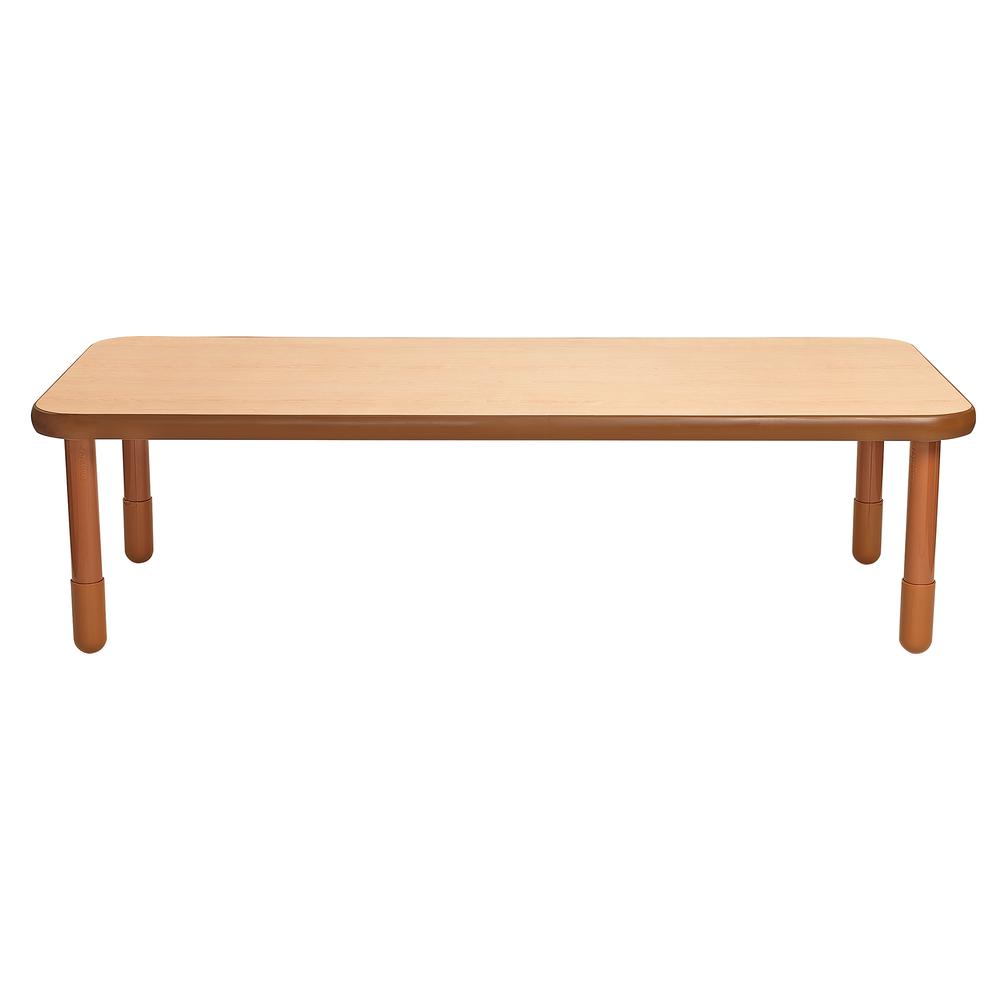 Angeles BaseLine® 72" x 30" Rectangular Table - Natural Wood with 20" Legs