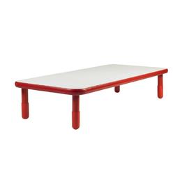 Angeles BaseLine® 72" x 30" Rectangular Table - Candy Apple Red with 14" Legs