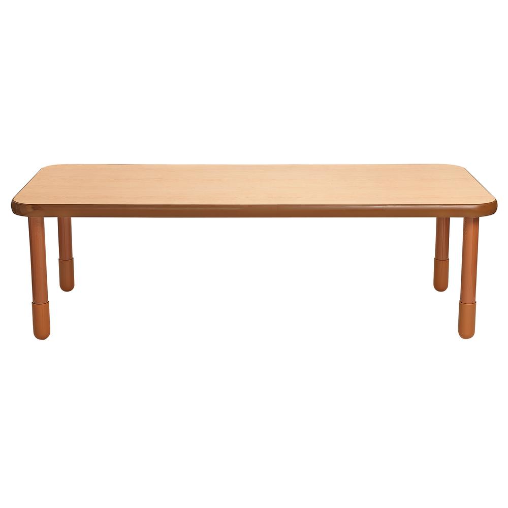 Angeles BaseLine® 72" x 30" Rectangular Table - Natural Wood with 22" Legs