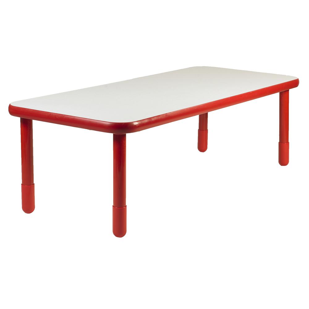 Angeles BaseLine® 72" x 30" Rectangular Table - Candy Apple Red with 22" Legs