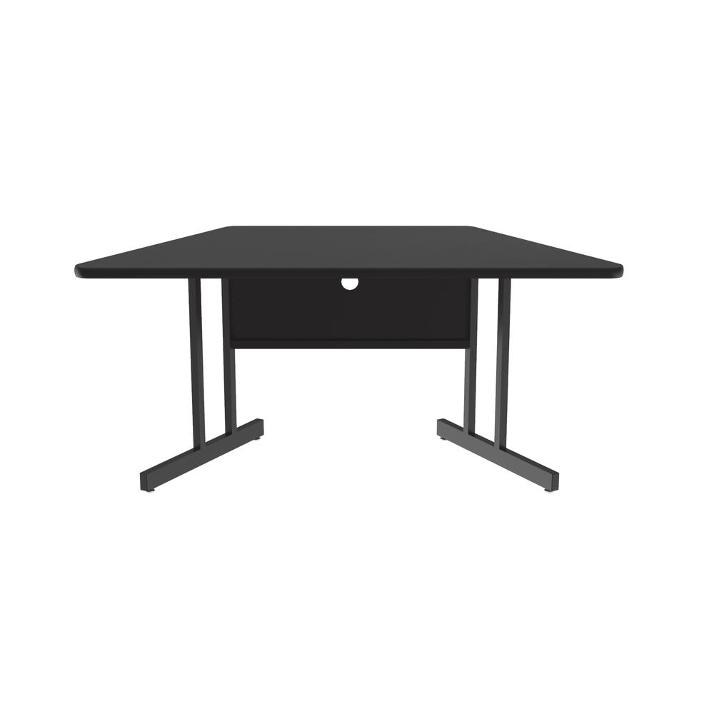 Correll Inc. Keyboard Height Deluxe High-Pressure Top, Trapezoid, Computer/Student Desks, 30x60", TRAPEZOID, BLACK GRANITE BLACK