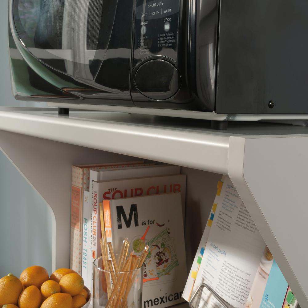 Sauder Microwave/Kitchen Cart Modern Grey