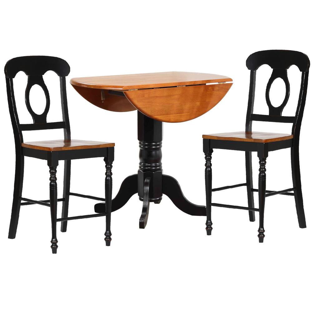 Sunset Trading Black Cherry Selections 3 Piece Dining Set