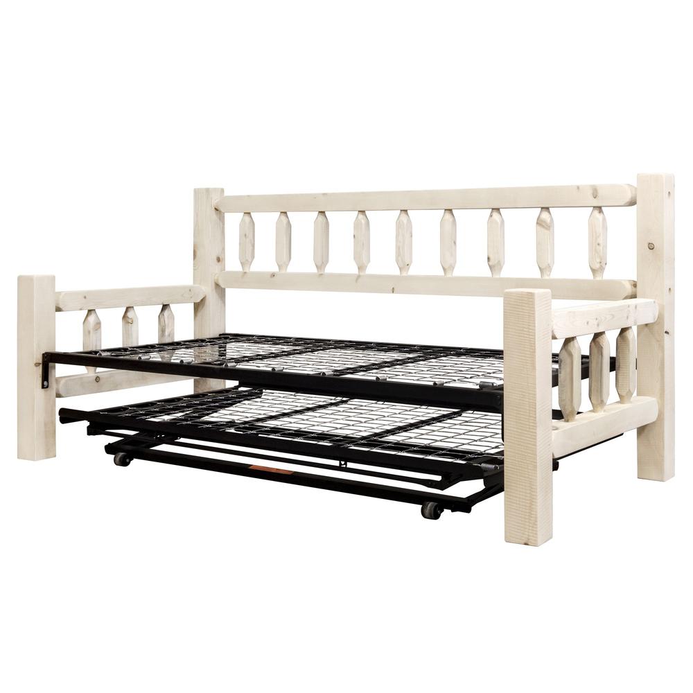 Montana Woodworks, Inc. Homestead Collection Day Bed w/ Pop Up Trundle Bed, Clear Lacquer Finish
