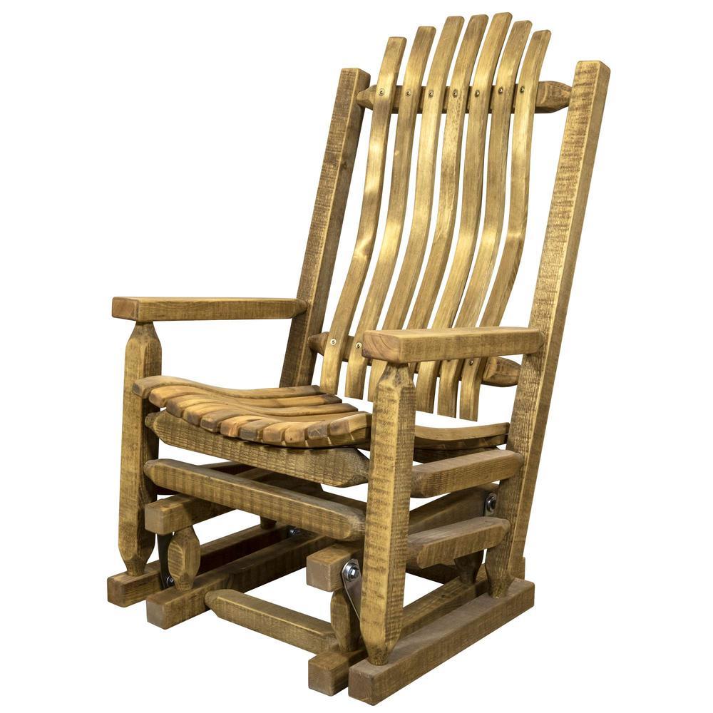 Montana Woodworks, Inc. Homestead Collection Glider Rocker, Clear Exterior Finish
