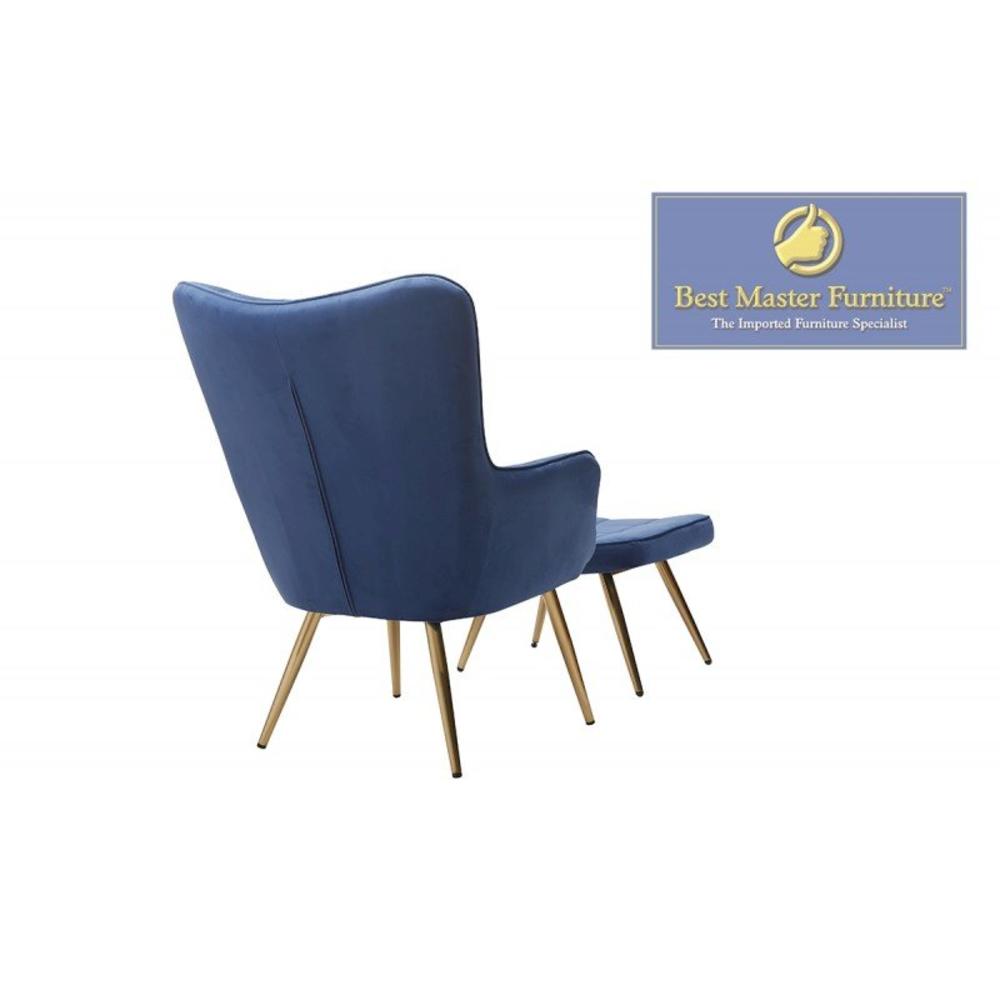 Best Master Furniture West China Velvet Accent Chair And Ottoman Set In best-master-furniture-west-china-velvet-accent-chair-and-ottoman-set-in
