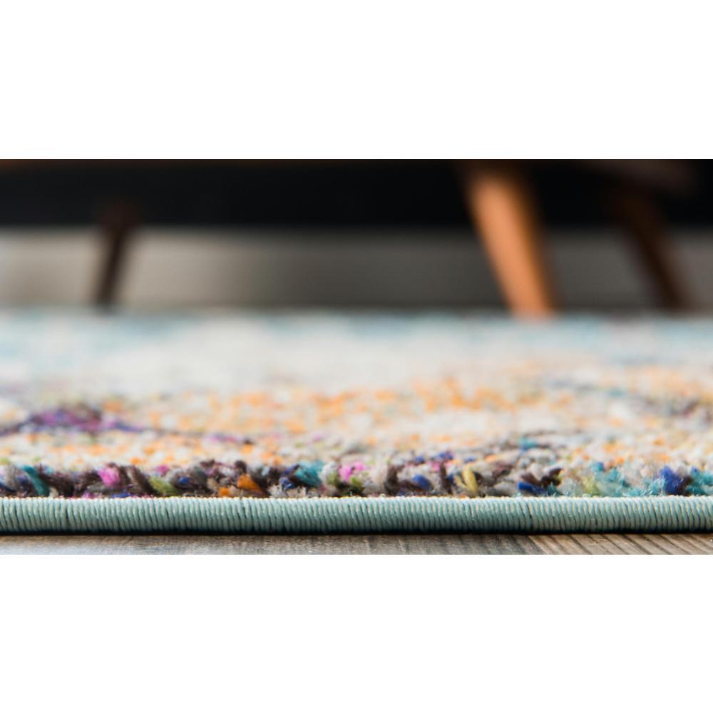Unique Loom Pollock Vita Rug, Turquoise (7' 0 x 10' 0)
