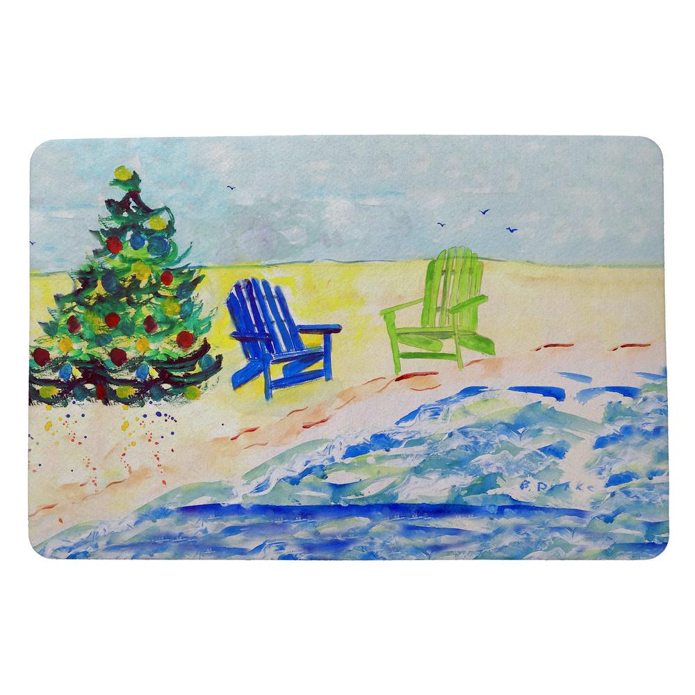 Betsy Drake Interiors Beach Chair Christmas Door Mat 18x26