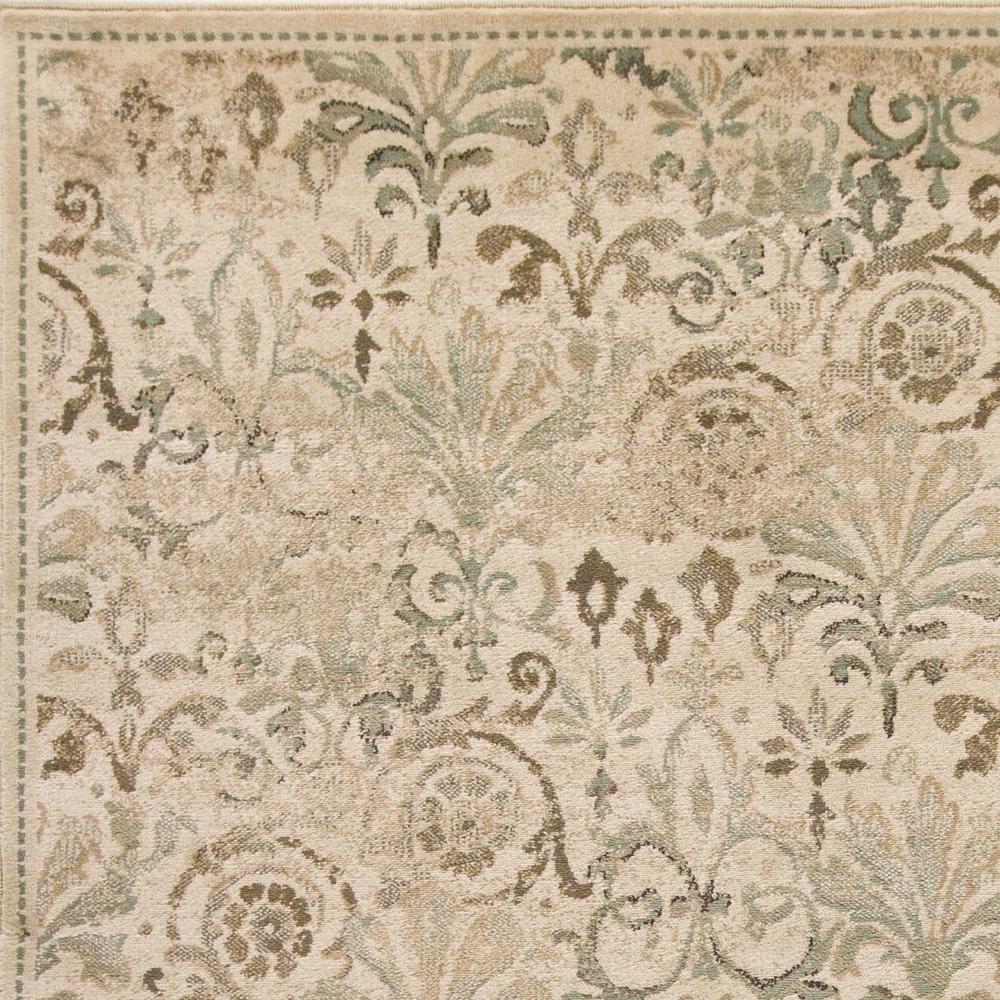 HomeRoots Home Decor 3'x5' Ivory Machine Woven Floral Traditional Indoor Area Rug - 353476