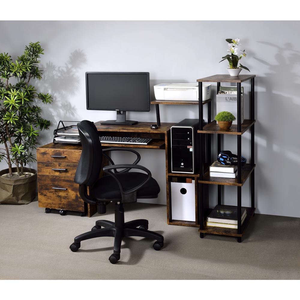 Acme Furniture Computer Desk, Weathered Oak & Black Finish 92760