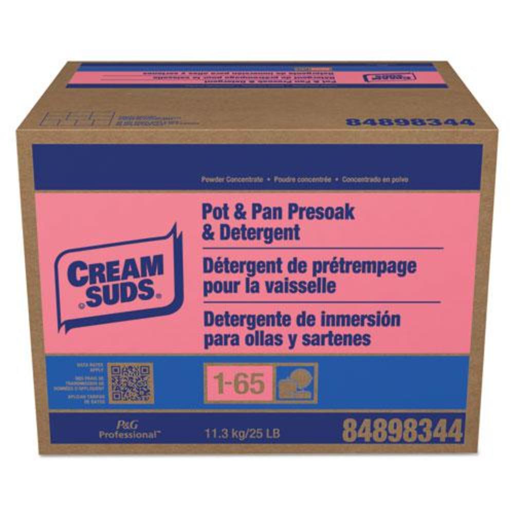CREAM SUDS Manual Pot and Pan Presoak and Detergent without Phosphate, Baby Powder Scent, Powder, 25 lb Box