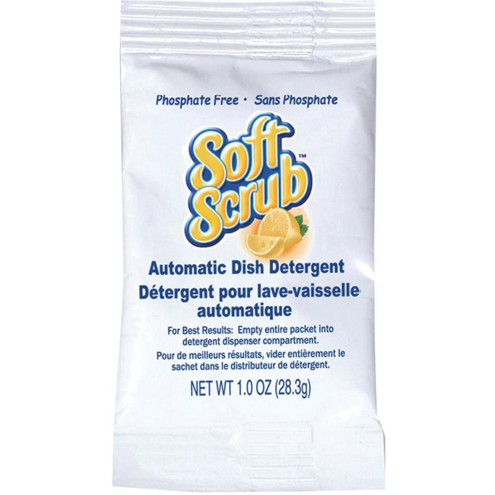Soft Scrub Dishwasher Detergent Packs - Powder - 1 oz (0.06 lb) - Citrus Scent - 200 / Carton - White