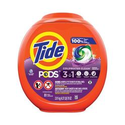 Tide Me & My Big Ideas tide pods 3 in 1 he turbo laundry detergent pacs, spring meadow scent, 81 count tub - packaging may vary