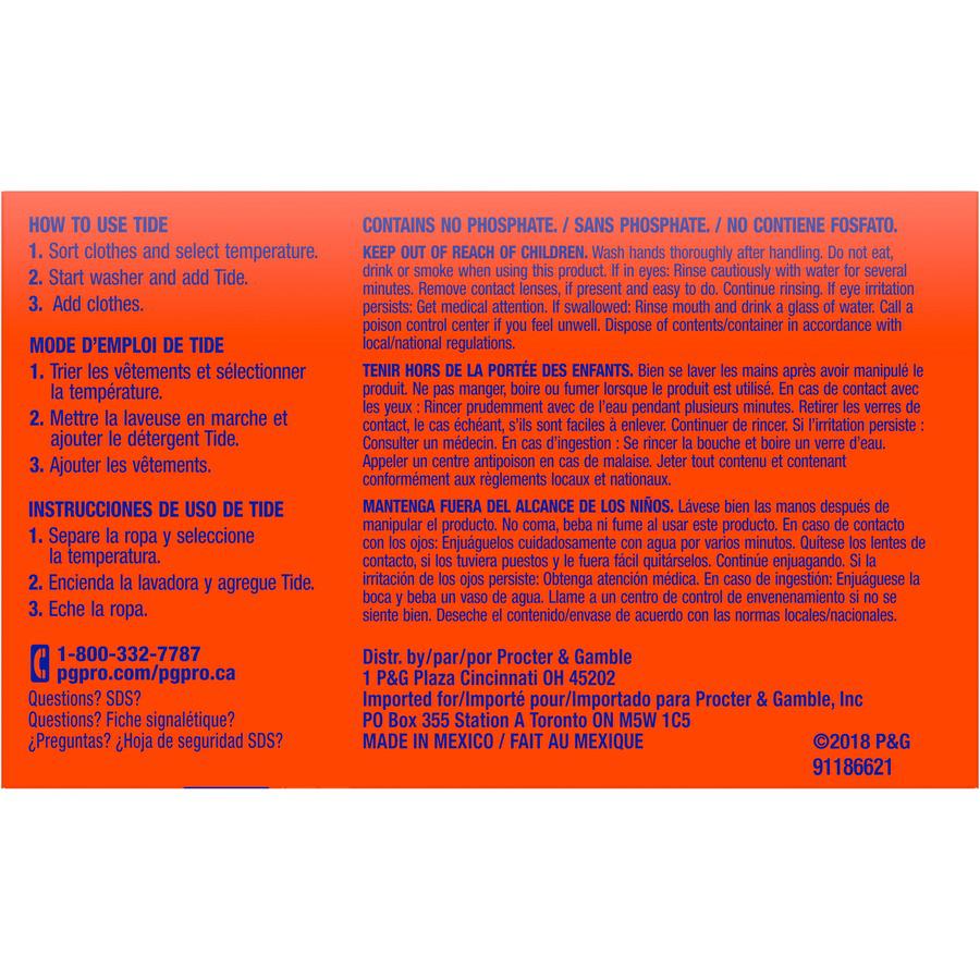 Procter & Gamble Tide Ultra Coin Vend Laundry Detergent - Powder - 1.45 oz (0.09 lb) - 156 / Carton - Orange, Blue