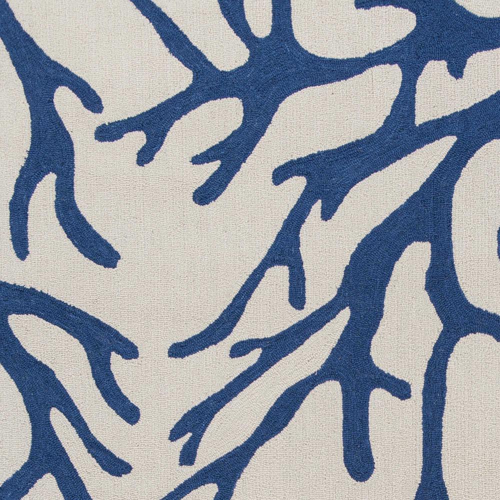 HomeRoots Home Decor 3' x 5' Ivory or Blue Coral Area Rug - 353944