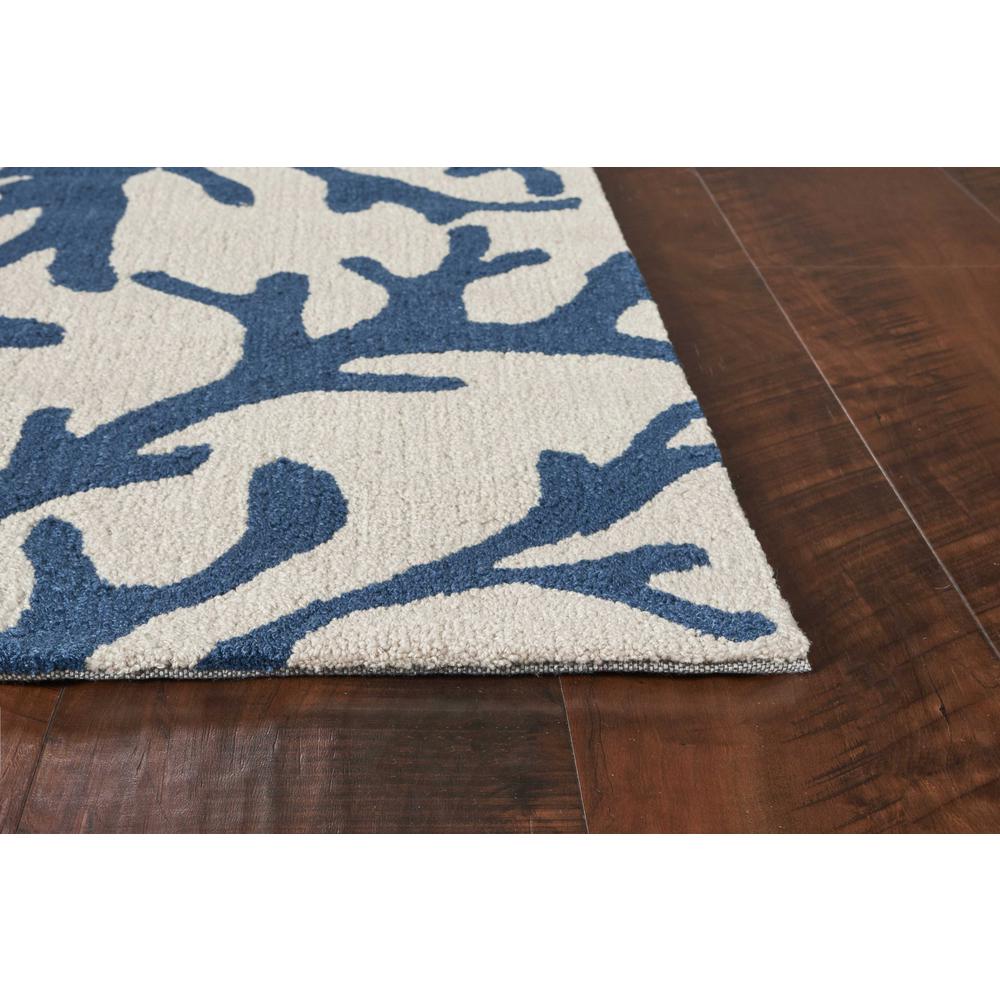 HomeRoots Home Decor 3' x 5' Ivory or Blue Coral Area Rug - 353944