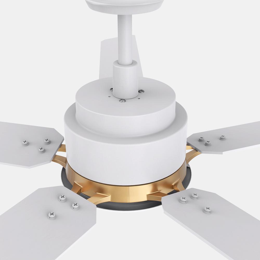 Carro Espear 52'' Smart Ceiling Fan with Remote, Light Kit Included White Finish
