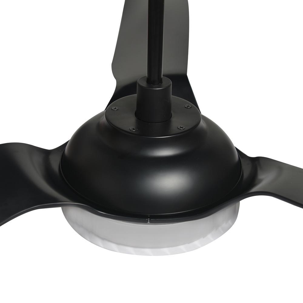 Carro Fletcher 52-inch Indoor/Outdoor Smart Ceiling Fan, Black Finish