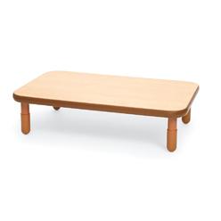 Angeles BaseLine® 48" x 30" Rectangular Table - Natural Wood with 12" Legs