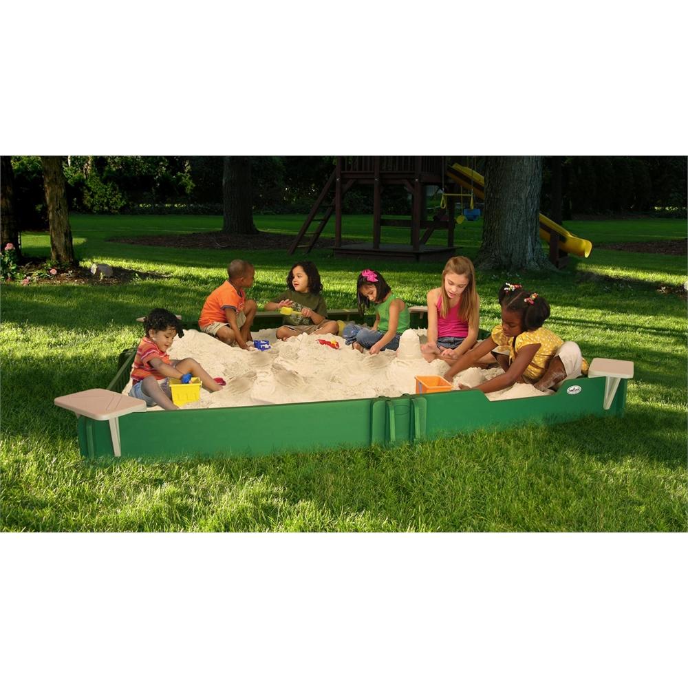 SandLock Sandbox 10'X10' with Seats and Cover included