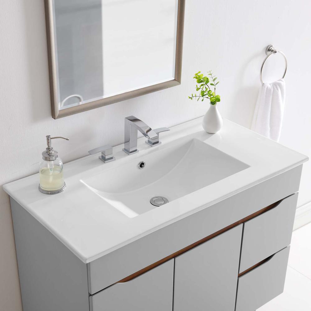 Modway Cayman 36" Bathroom Sink - White EEI-4203-WHI