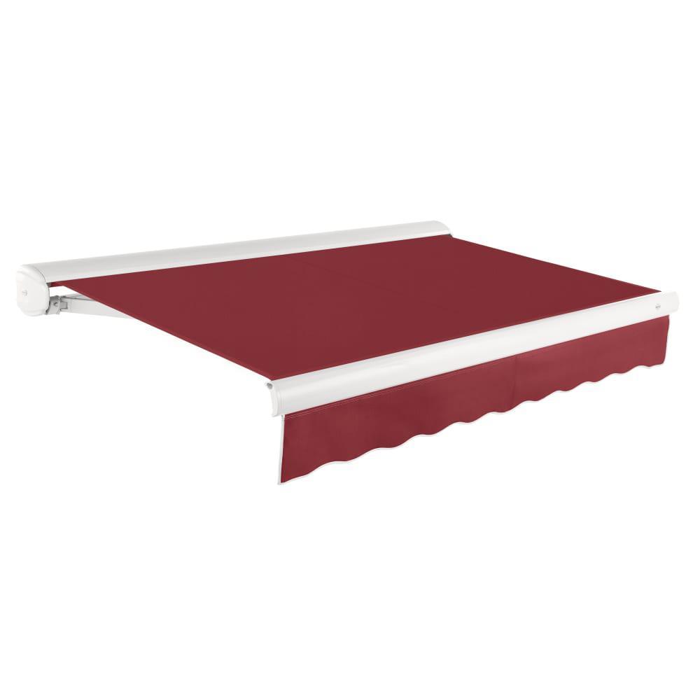 AWNTECH 24' x 10' Full Cassette Right Motorized Patio Retractable Awning, Burgundy