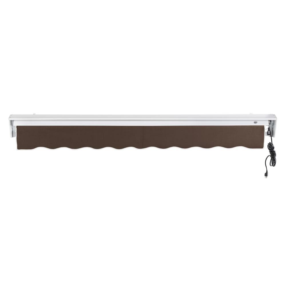 AWNTECH 24' x 10' Destin Right Motor Right Motorized Patio Retractable Awning, Brown