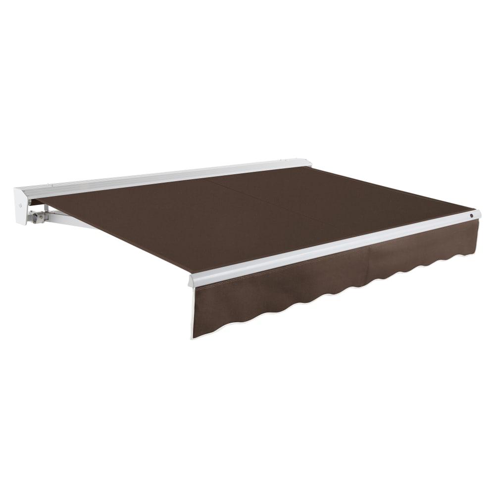 AWNTECH 24' x 10' Destin Right Motor Right Motorized Patio Retractable Awning, Brown