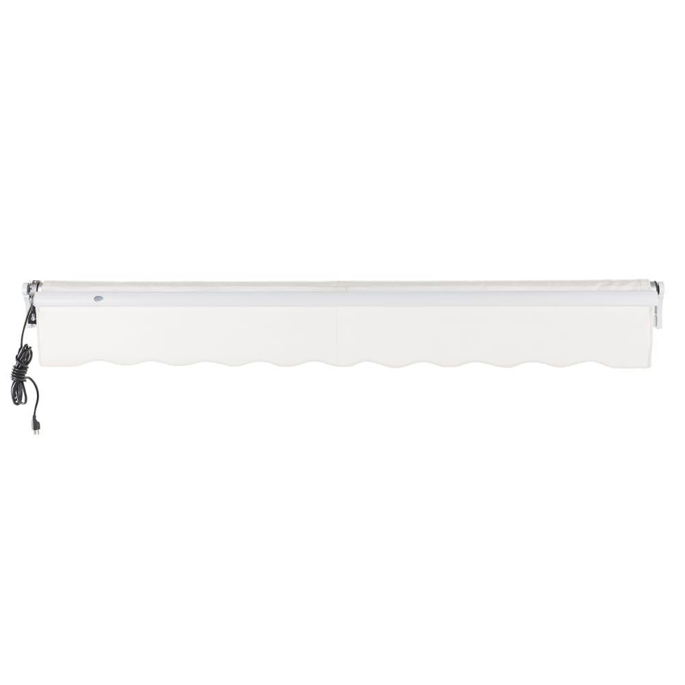 AWNTECH 24' x 10' Maui Left Motor Left Motorized Patio Retractable Awning, White