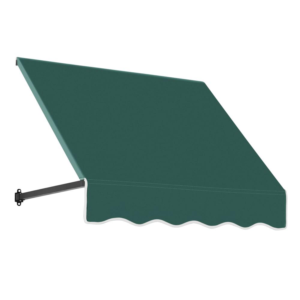 Awntech 4.375 ft Dallas Retro Fixed Awning Acrylic Fabric, Forest