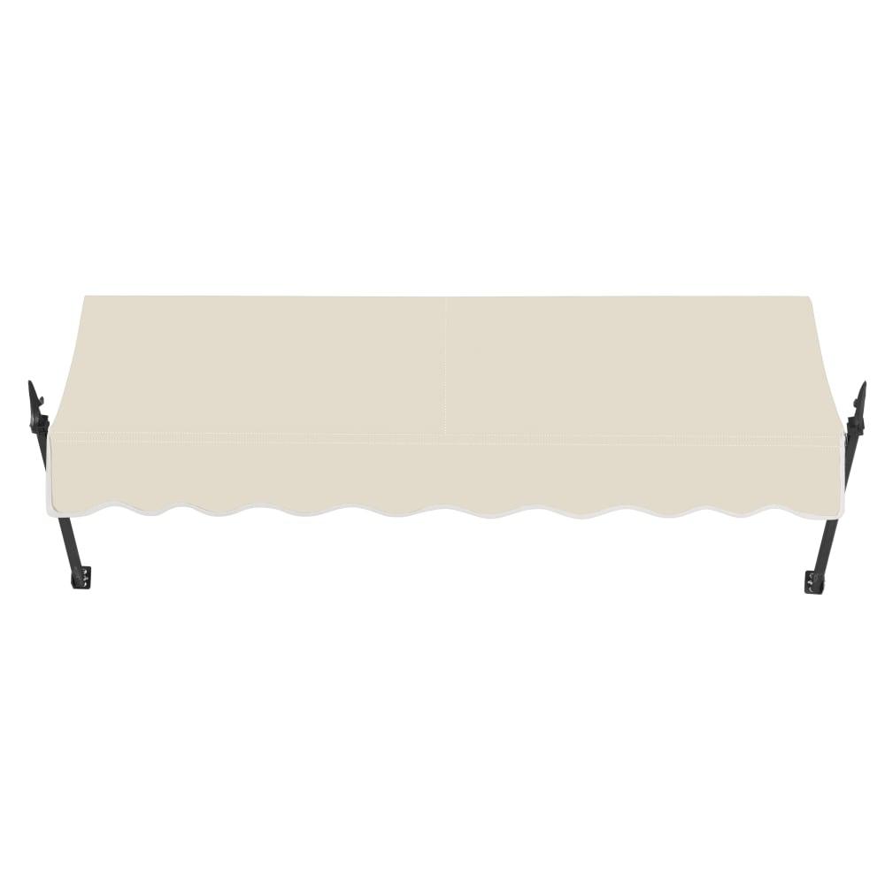 Awntech 7.375 ft New Orleans Fixed Awning Acrylic Fabric, Linen
