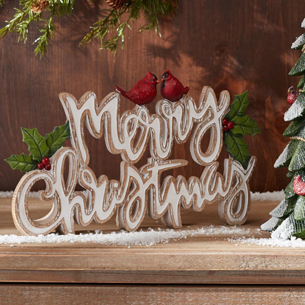 Melrose Merry Christmas Tabletop Sign (Set of 2)