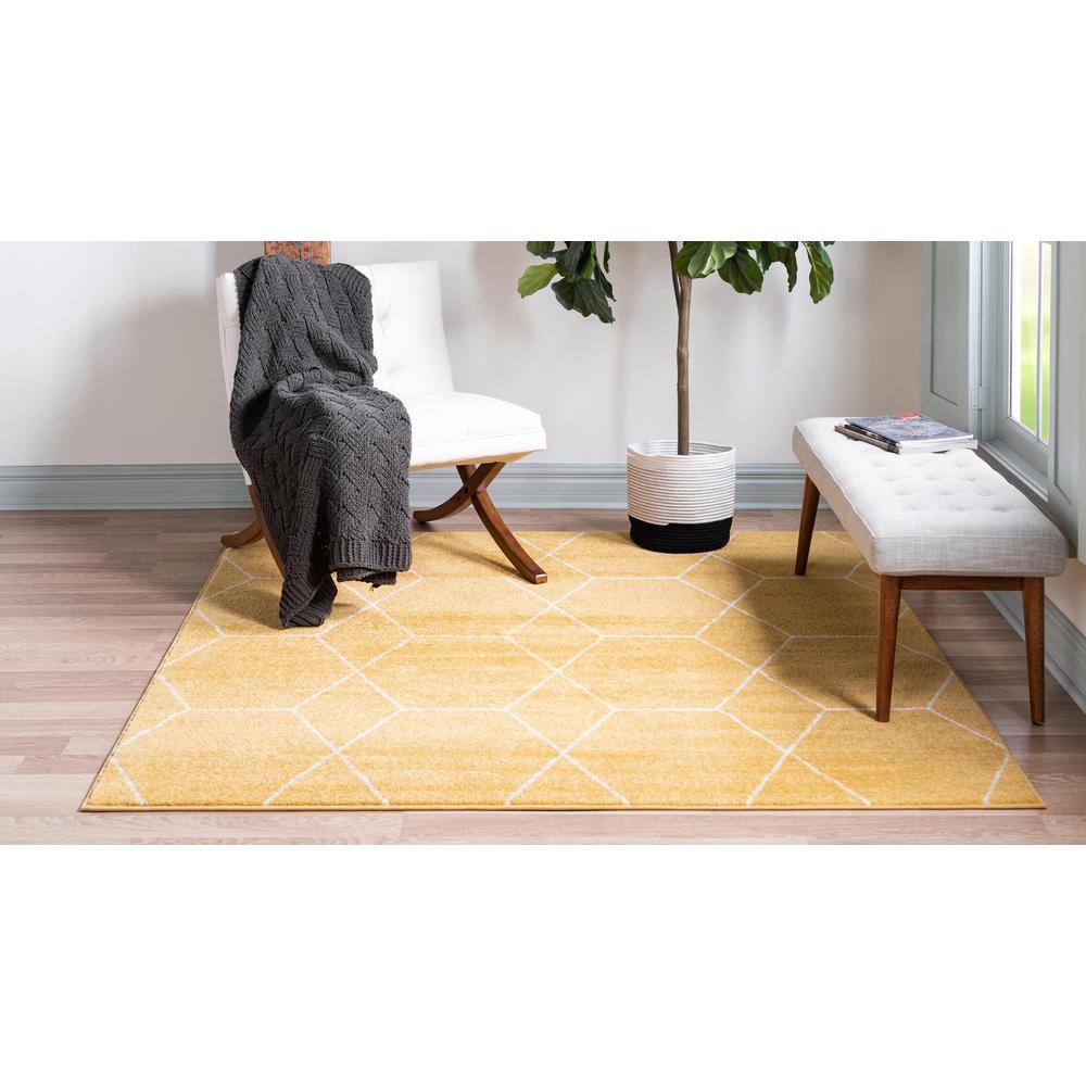 Unique Loom 3 Ft Square Rug in Yellow (3151627)