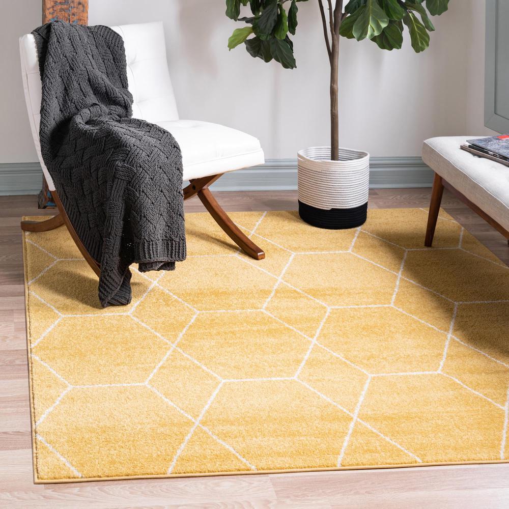 Unique Loom 3 Ft Square Rug in Yellow (3151627)