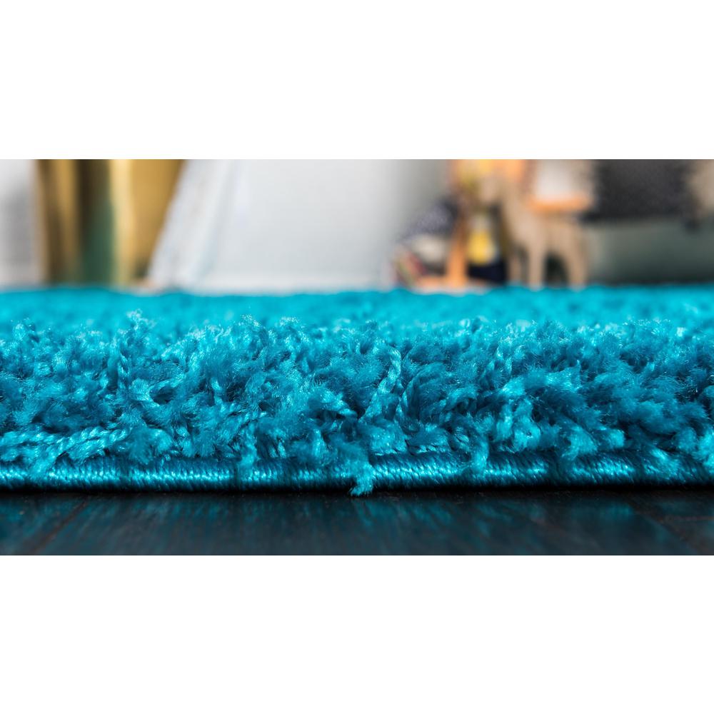 Unique Loom Solid Shag Rug, Turquoise (4' 0 x 6' 0)