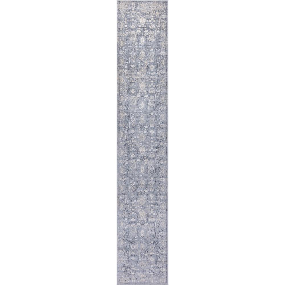 Unique Loom Central Portland Rug, Gray (2' 2 x 12' 0)