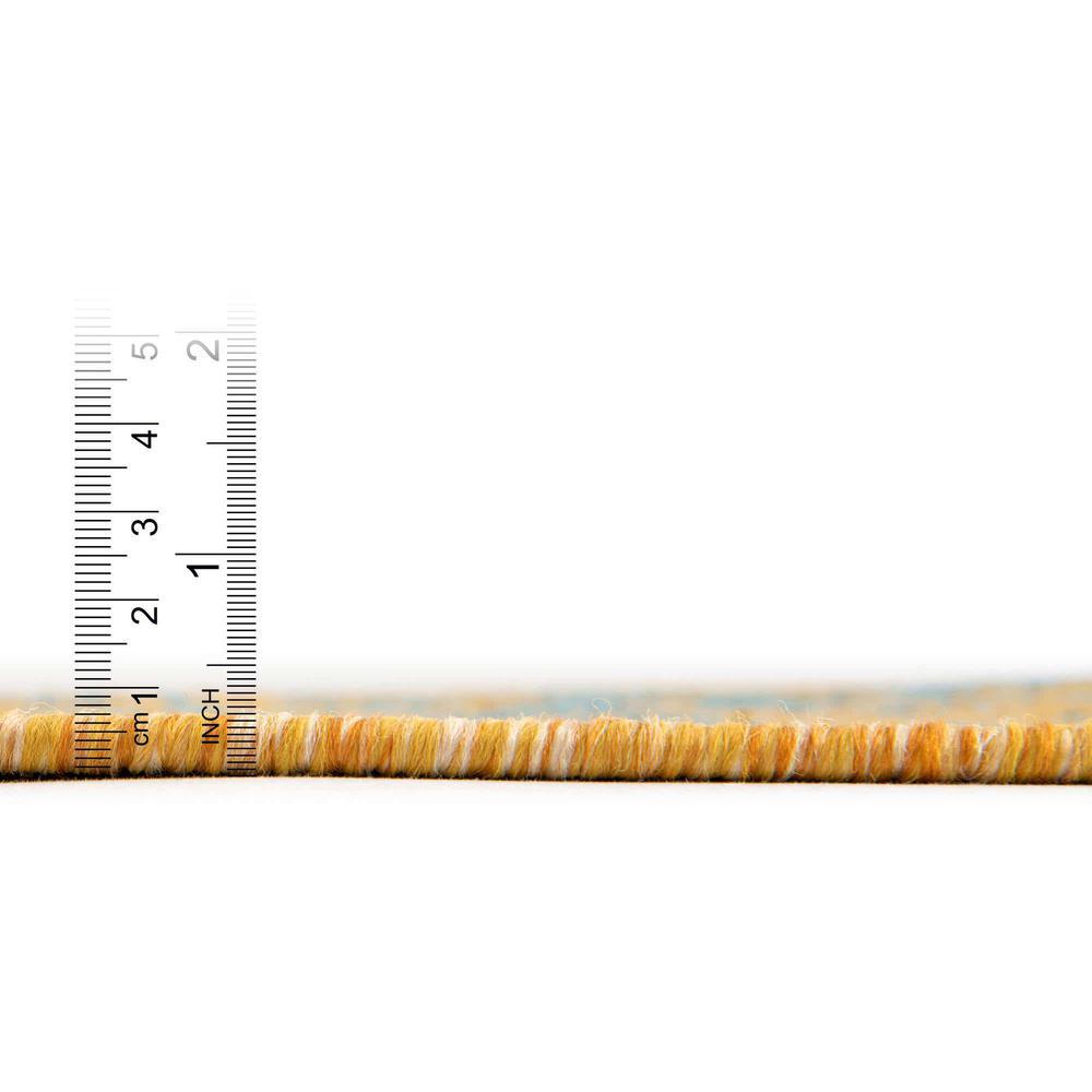 Unique Loom Jill Zarin Outdoor Dubai Area Rug 6' 0" x 9' 0", Rectangular Yellow and Aqua