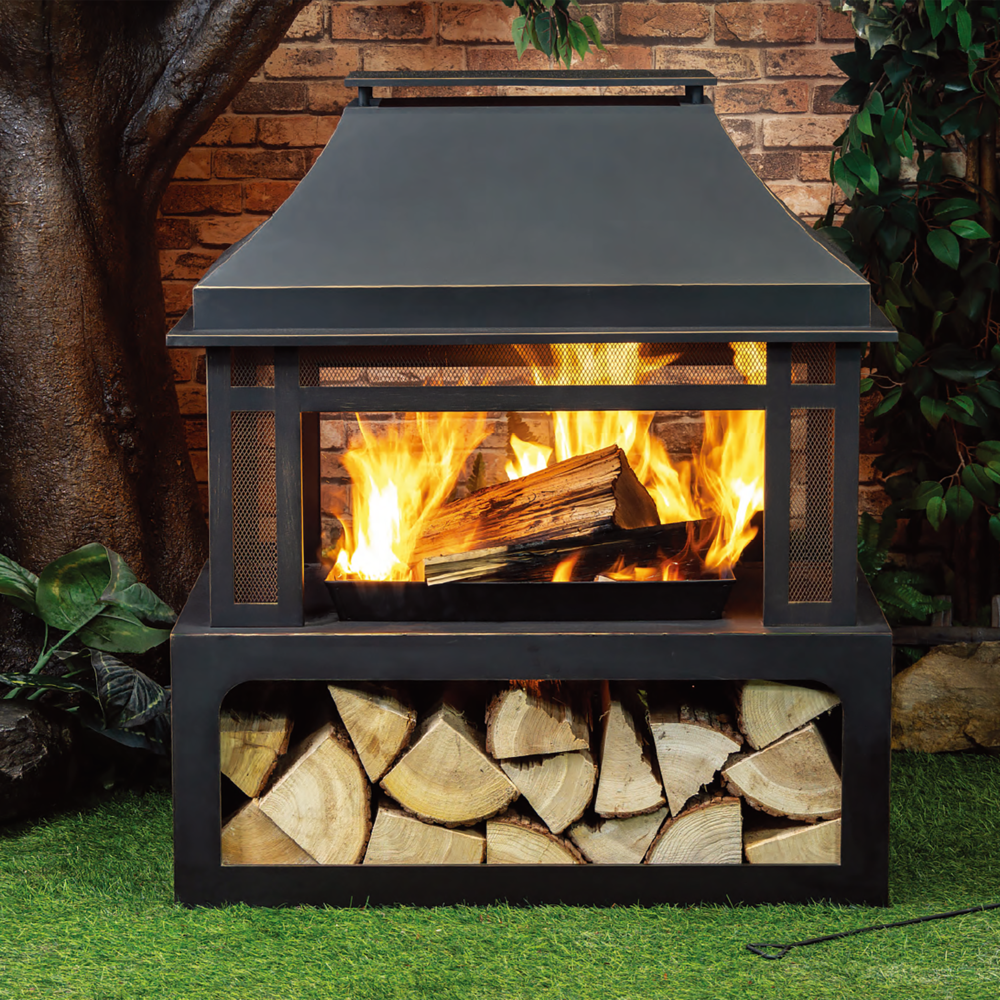 Deko Living 40inch Metal Wood Burner Fireplace